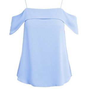 Gianna Off-Shoulder Blouse in Baby Blue